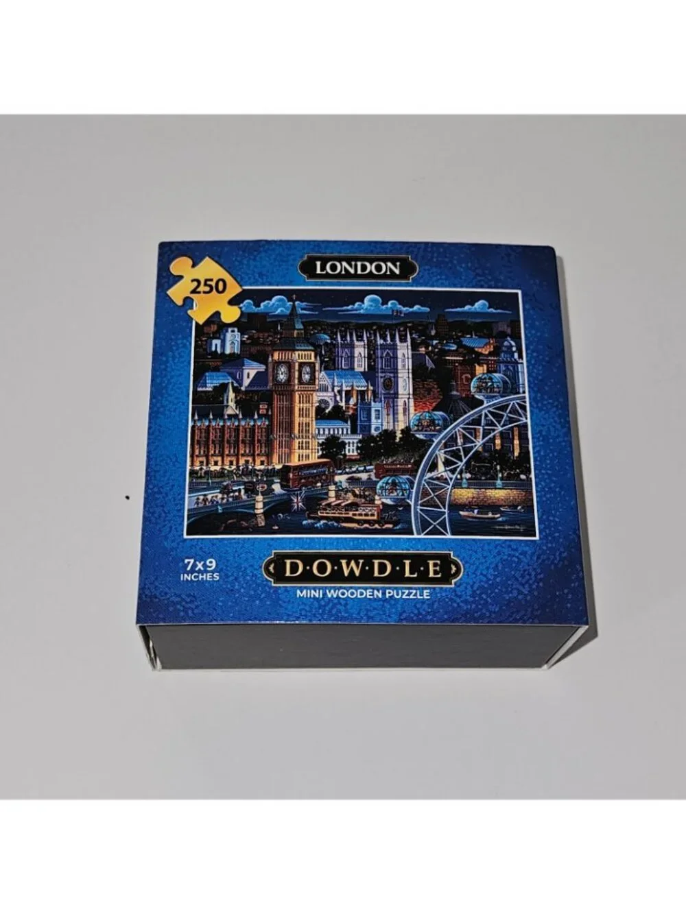 2 Dowdle Mini Wooden Jigsaw Puzzle Lot London Balloons Paris 250 Pieces Complete